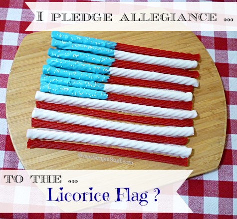 Licorice candy flag