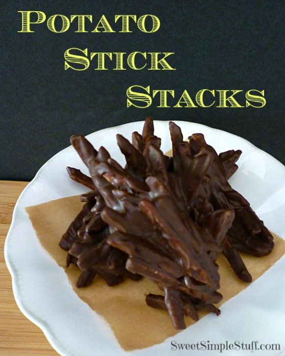 potato stick stacks