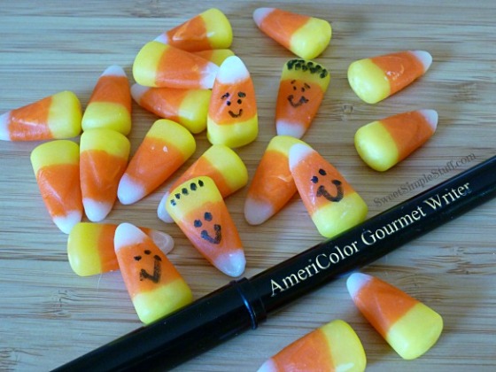 candy corn faces